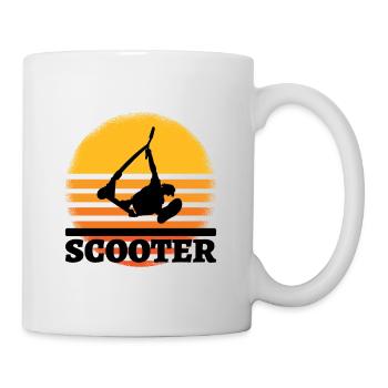 Scooter sunset - Mug blanc - blanc - Droite