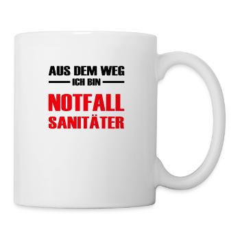 Aus dem Weg Notfallsanitäter Rettungsdienst - Tasse - Weiß - Rechts