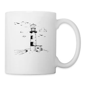 Lighthouse Seagull Sea North Sea Coast Holiday St - Mug - white - Right