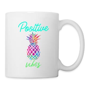 Positive Vibes - Pineapple, summer - Mug - white - Right