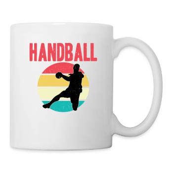 Handball rétro rétro joueur de handball vintage Ballsport - Mug blanc - blanc - Droite