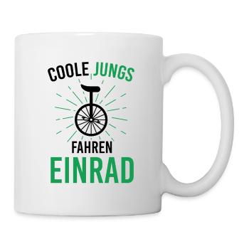 Radsport Coole Jungs Fahren Einrad Unicycle Einrad - Tasse - Weiß - Rechts