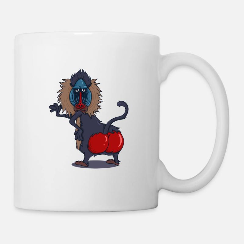 Wildlife Red Ass Baboon - Mug - white