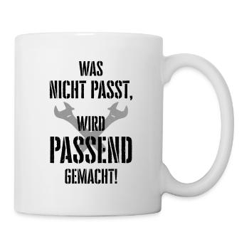 Heimwerker Was Nicht Passt Wird Passend Gemacht Ha - Tasse - Weiß - Rechts