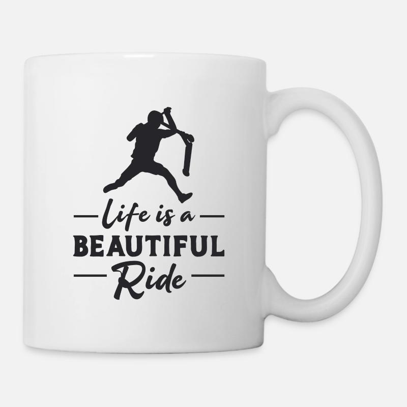 Scooter Stunt Vintage E-Scooter Retro Geschenkidee - Tasse - Weiß