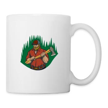 Jobs Serious Lumber Jack - Mug - white - Right