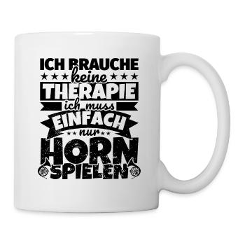 Horn spielen Waldhorn lustiger Spruch Hornist - Tasse - Weiß - Rechts