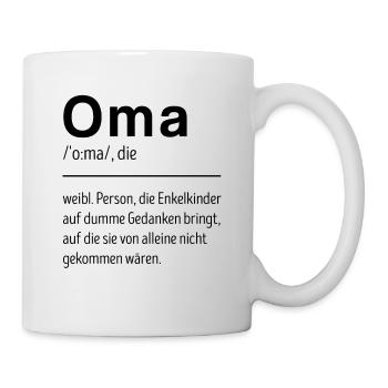 Großmutter Oma Definition Wörterbuch Omi Enkel Fam - Tasse - Weiß - Rechts