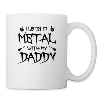 Metal E-guitare Enfants Rock Papa Bébé - Mug blanc - blanc - Droite