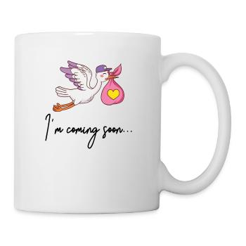 I’m Coming Soon Grossesse Bébé Naissance - Mug blanc - blanc - Droite