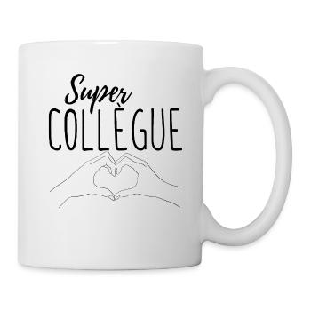 Super collègue cœur avec les mains - Mug blanc - blanc - Droite
