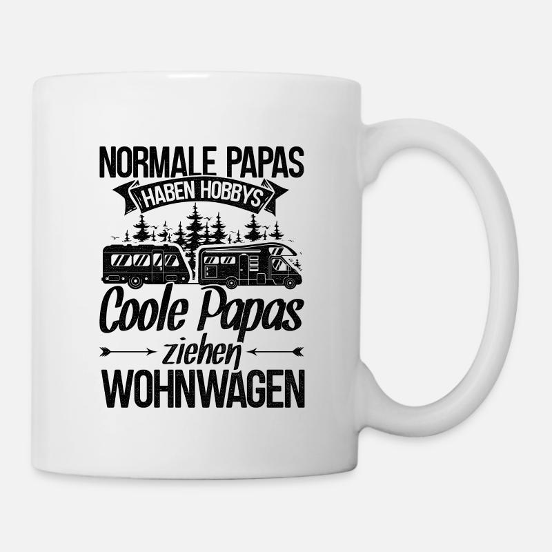 Normale Papas Haben Hobbys Coole Papas Ziehen Wohn - Tasse - Weiß