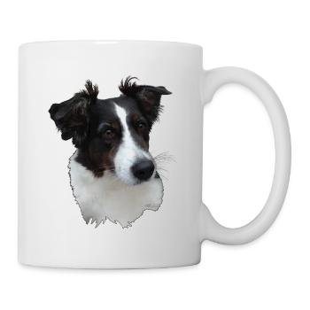 Lumpi,black/white with brown eyes - Mug - white - Right