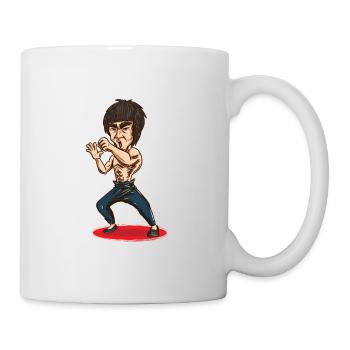 Sport-Ikone Bruce Lee - Tasse - Weiß - Rechts