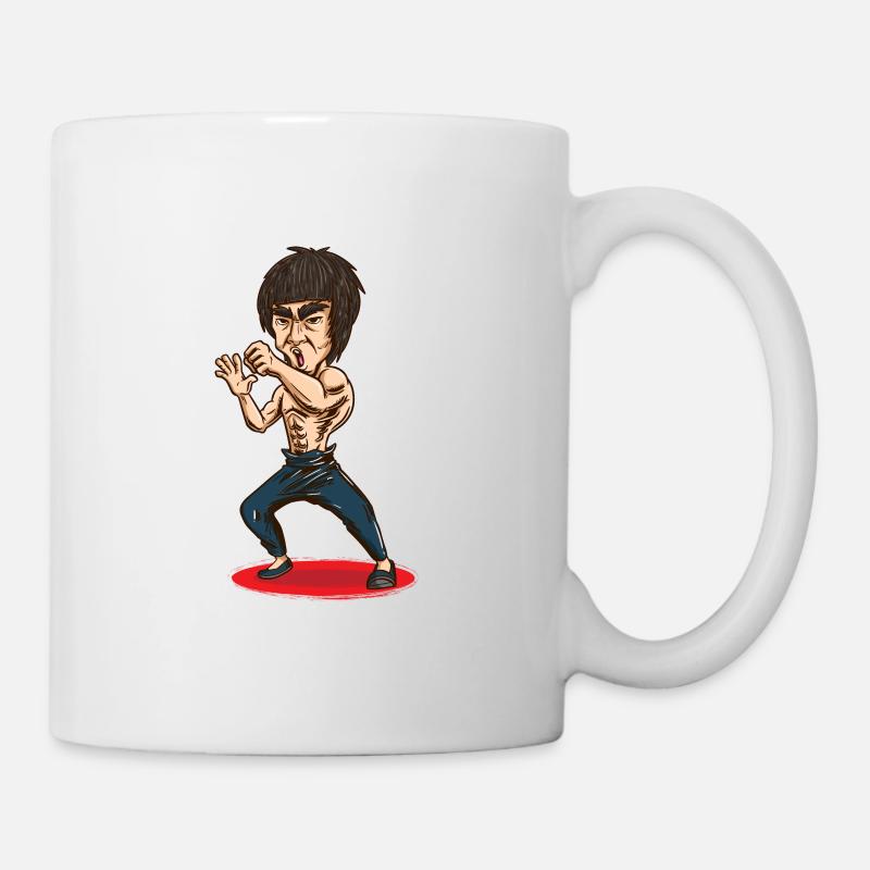 Sport-Ikone Bruce Lee - Tasse - Weiß