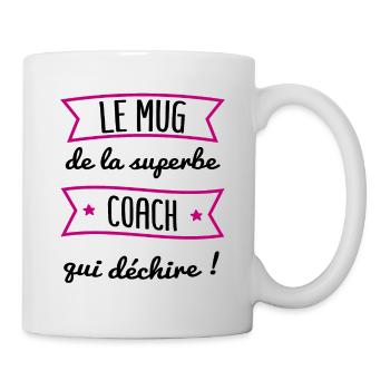mug superbe coach | cadeau pour sa coach - Mug blanc - blanc - Droite