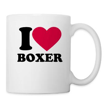 I love boxer - Mug blanc - blanc - Droite