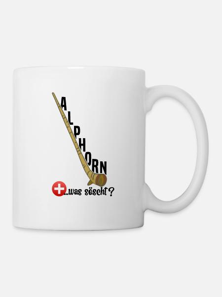 Alphorn Switzerland was söscht - Mug - white