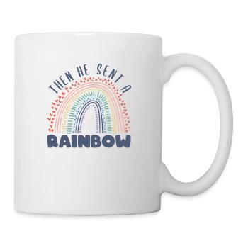 Puis il a envoyé un arc-en-ciel - Rainbow Baby - Mug blanc - blanc - Droite