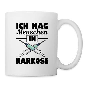 Ich Mag Menschen In Narkose Chefarzt Doktor Medizi - Tasse - Weiß - Rechts