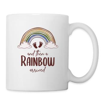Et puis un arc-en-ciel est arrivé - Regenbogenbaby - Mug blanc - blanc - Droite