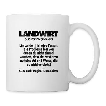 Landwirt Definition Bauer Traktor Fahrer Agrar Tre - Tasse - Weiß - Rechts