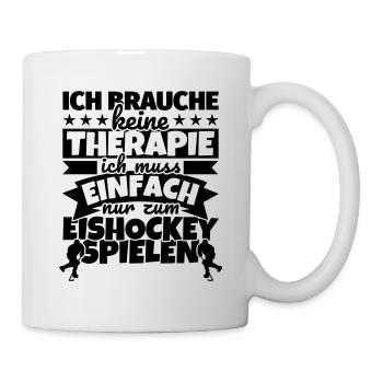 Eishockey spielen Geschenk für Eishockey lustig - Tasse - Weiß - Rechts