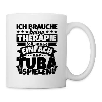 Tuba spielen Geschenke Tubist Musikinstrument - Tasse - Weiß - Rechts