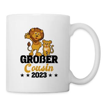 Großer Cousin 2023 Nachwuchs Familie Schwanger Sta - Tasse - Weiß - Rechts