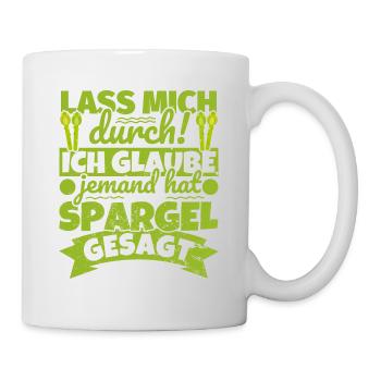 Spargel Geschenke lustig Spargelliebhaber - Tasse - Weiß - Rechts