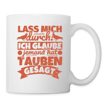 Tauben Geschenke Taubenliebhaber Taubenzüchter lus - Tasse - Weiß - Rechts
