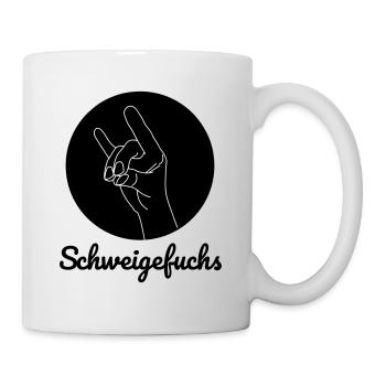 Schweigefuchs Lehrer Pädagoge lustig - Tasse - Weiß - Rechts