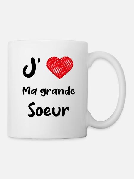 J aime ma grande soeur - Mug blanc - blanc