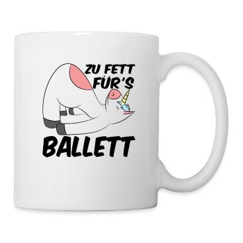 Zu Fett Für Ballett Tänzer Ballerina Tanzen Tanzku - Tasse - Weiß - Rechts