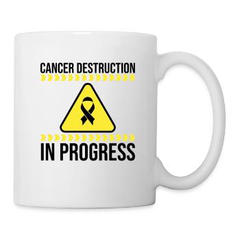 Cancer Destruction In Progress Cancer Survivor Tum - Tasse - Weiß - Rechts