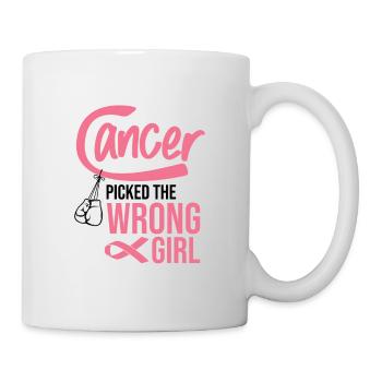 Cancer Picked The Wrong Girl Cancer Survivor Tumor - Tasse - Weiß - Rechts