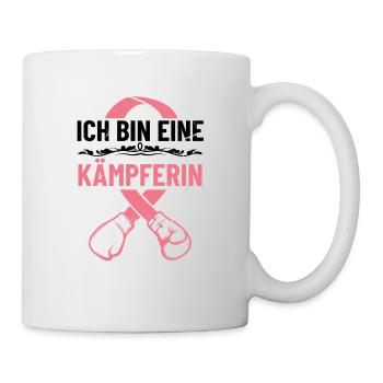 Ich Bin Eine Kämpferin Krebs Besiegt Chemotherapie - Tasse - Weiß - Rechts