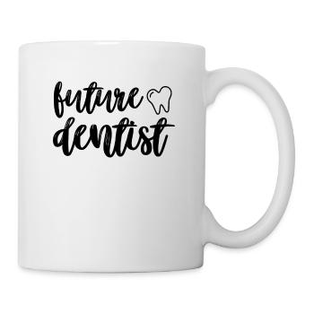 Futur dentiste Hygiéniste dentaire Dent Drôle de cadeau - Mug blanc - blanc - Droite