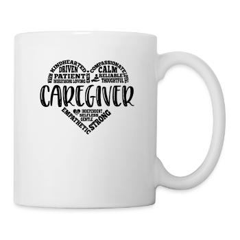 Caregiver Heart Caretaker Care Giver Wertschätzung - Tasse - Weiß - Rechts