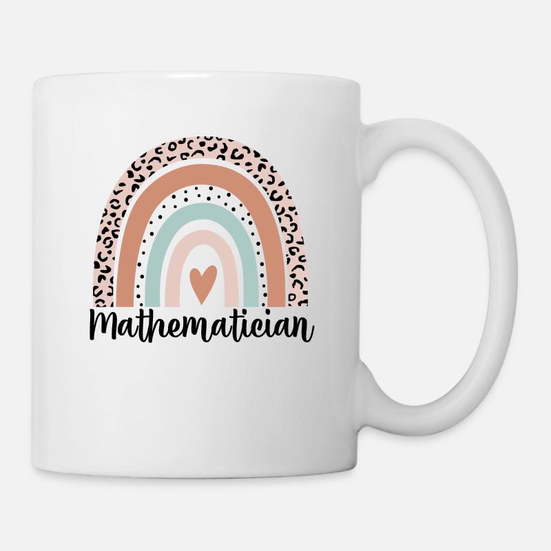 Mathematiker Regenbogenleopard Lustiger Mathematiker - Tasse - Weiß