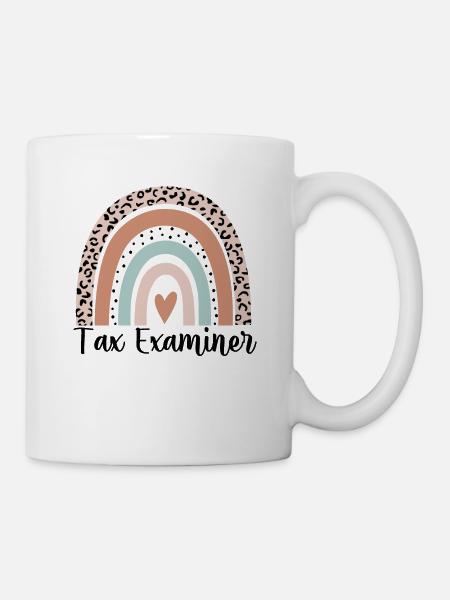 Steuerprüfer Regenbogen Leopard Lustiger Steuerprüfer - Tasse - Weiß