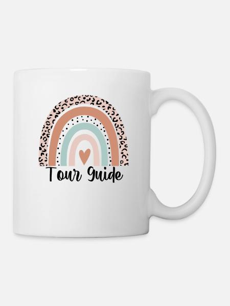 Guide touristique Rainbow Leopard Drôle de guide touristique Cadeau - Mug blanc - blanc