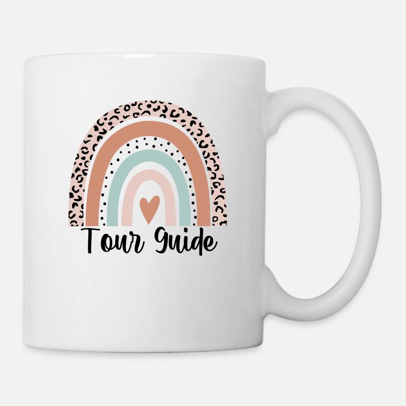 Guide touristique Rainbow Leopard Drôle de guide touristique Cadeau - Mug blanc - blanc
