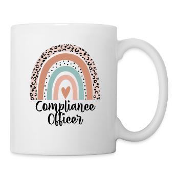 Responsable de la conformité Rainbow Leopard Funny Gift - Mug blanc - blanc - Droite