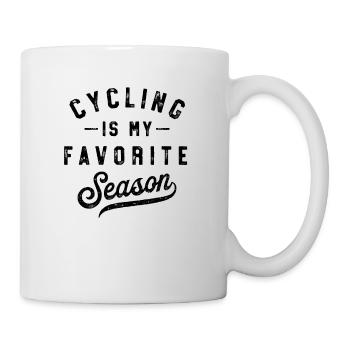 Cycling Is My Favorite Season - Mug - white - Right
