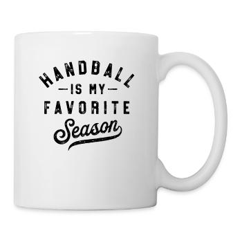 Handball ist meine Lieblingsjahreszeit - Tasse - Weiß - Rechts