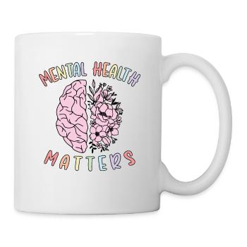 Mental Health Matters Floral Brain Graphic End - Mug - white - Right