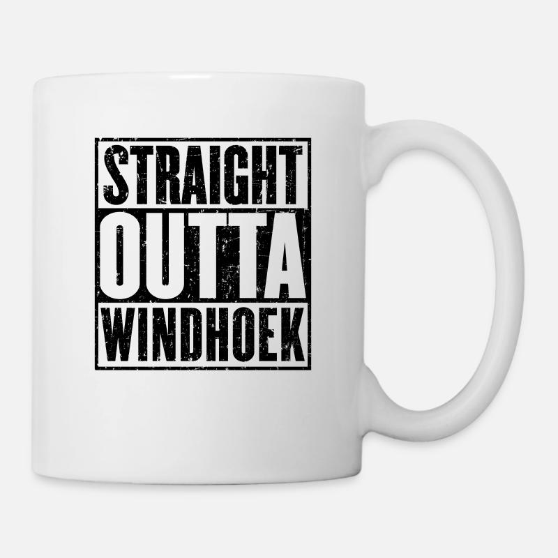 Gerade Outta Windhoek - Tasse - Weiß
