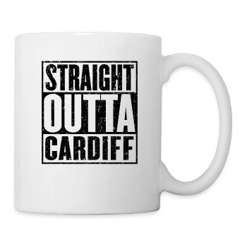 Gerade Outta Cardiff - Tasse - Weiß - Rechts