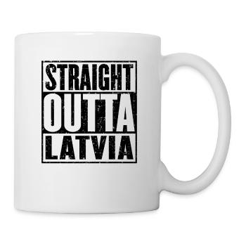 Straight Outta Latvia - Mug - white - Right